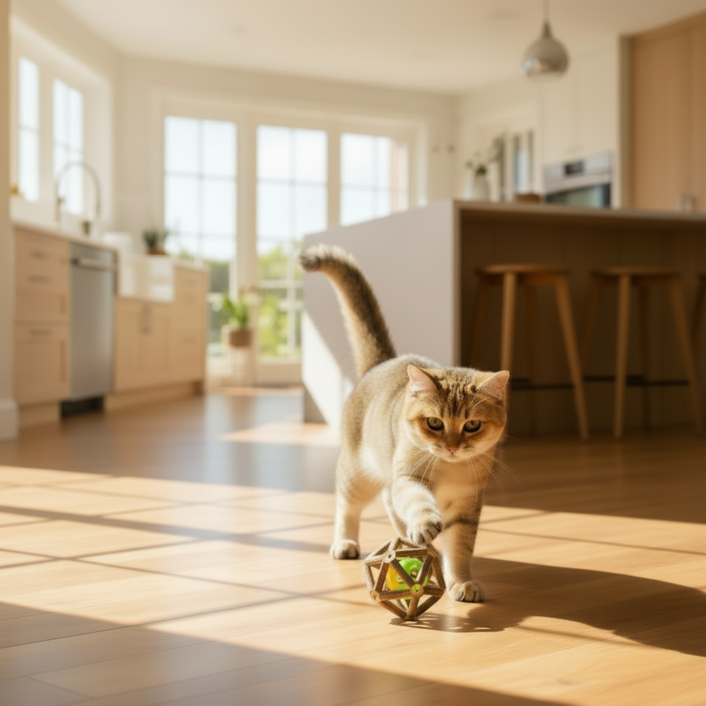 Nature Gnaw Ball lifestyle with pet